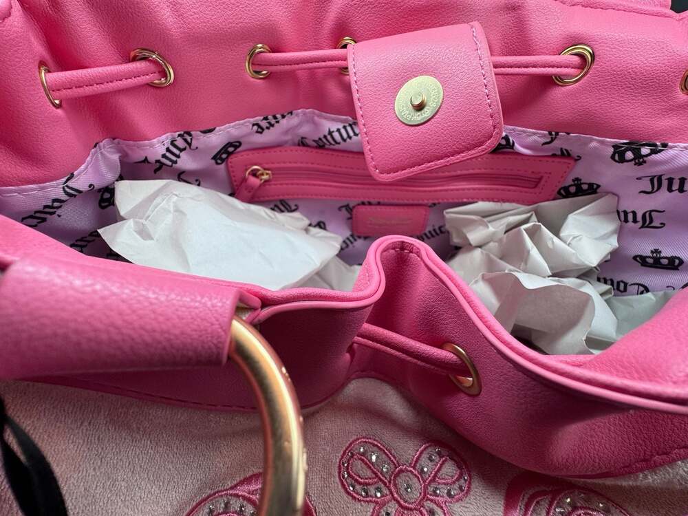 Juicy Couture Lovers Club Daydreamer Tote Bag in Pink Y2K - Picture 7 of 7